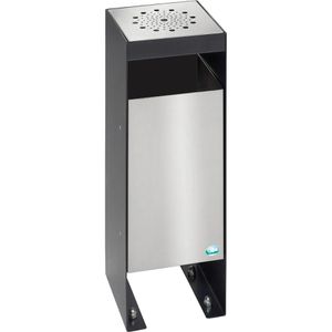 VAR Aschenbecher Q25, 21465, anthrazit, für Outdoor, 2in1, Aschenbecher & Mülleimer aus Metall, 25 x 72cm, 60 Liter
