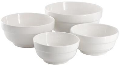 Gibson 4 Piece Fine Ceramic Serving Bowl Set in White