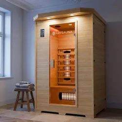 Artsauna Infrarotkabine Wärmekabine Oslo mit Vollspektrumstrahlern & Hemlockholz