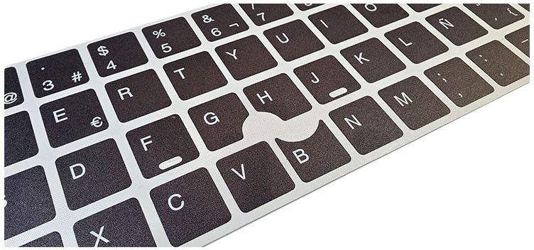 Kit de Autocolantes para Teclado Espanhol Completo para HP, Vinil Resistente com Fundo UV