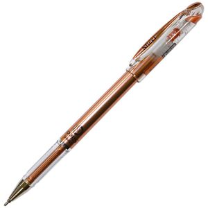 Pentel Gelschreiber Slicci Metallic, BG208MEX, Strichbreite 0,4 mm, schnelltrocknend, Schreibfarbe bronze