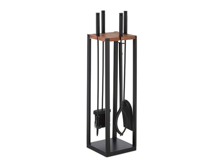 Kaminbesteck 5tlg. Braun-Schwarz