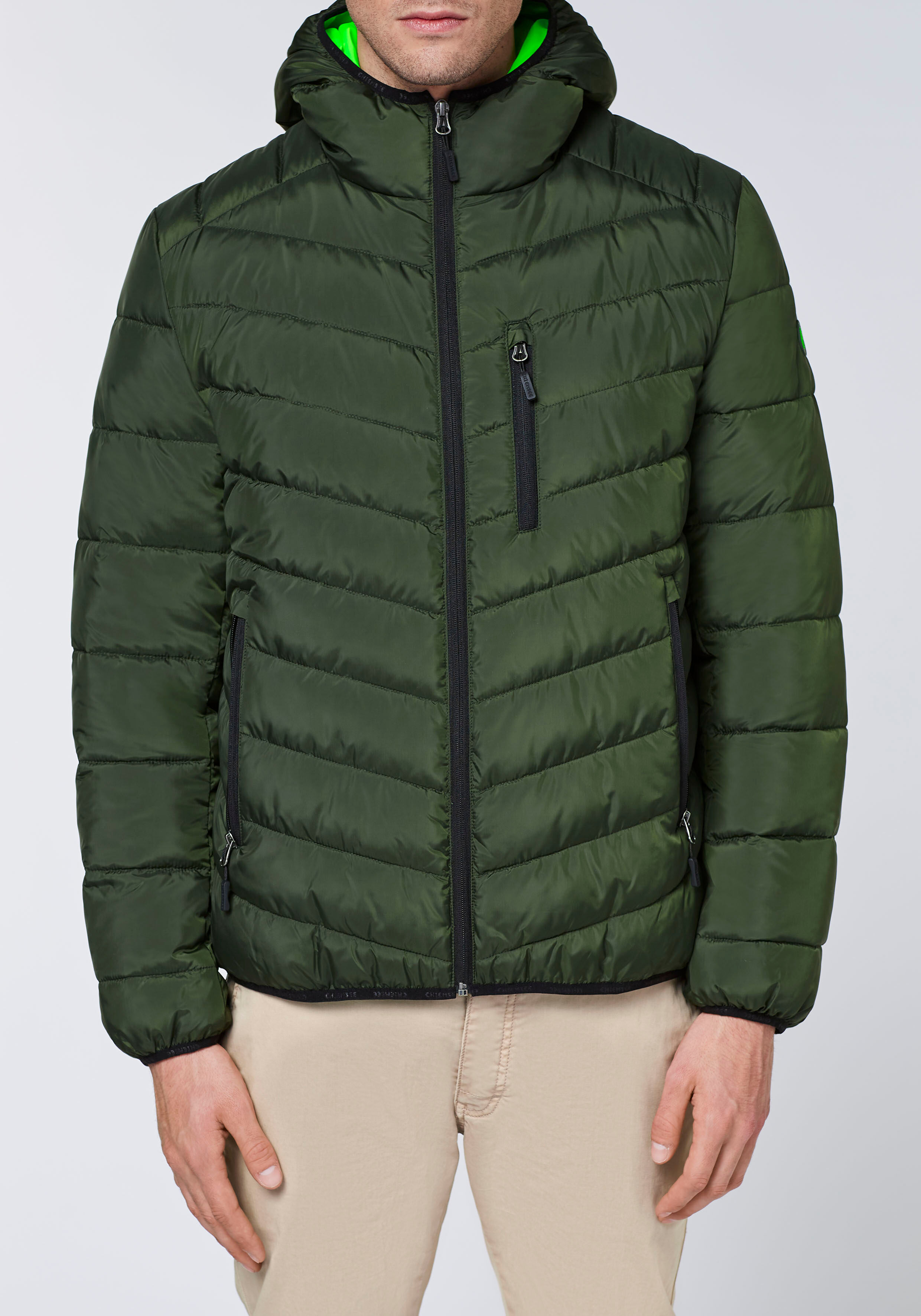 Steppjacke CHIEMSEE, Herren, Gr. S (44/46), grün (kombu grün), 100% Polyester, Jacken Steppjacke