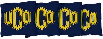 Skip's Garage Central Oklahoma Bronchos Cornhole Bags Blue