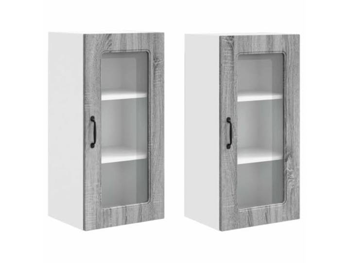 IBUQDDV Geschirrspülerfront Kalmar 2 STK. Sonoma-Grau Holzwerkstoff Küchenschrank mit Stauraum, Holzwerkstoff, rechteckige Form, glatte Oberfläche, schneller Einbau, Innenbereich Küche
