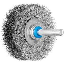 Pferd, Bürstenwerkzeug, POS Rundbürste ungezopft RBU Ø 50 x 15 mm Schaft-Ø 6 mm Edelstahl-Draht-Ø