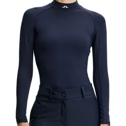 J.Lindeberg Golf Ella Compression Damen Mock navy