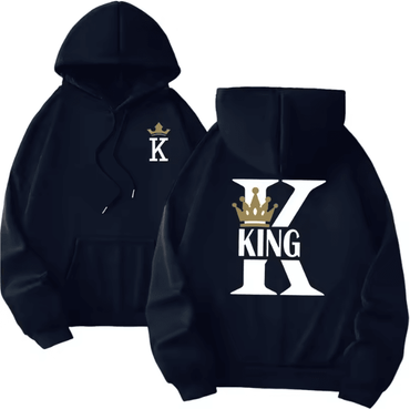 Inspire Essentials King Queen Matching Hoodies Casual Pullover Sweatshirts For Couples 7 xxxl