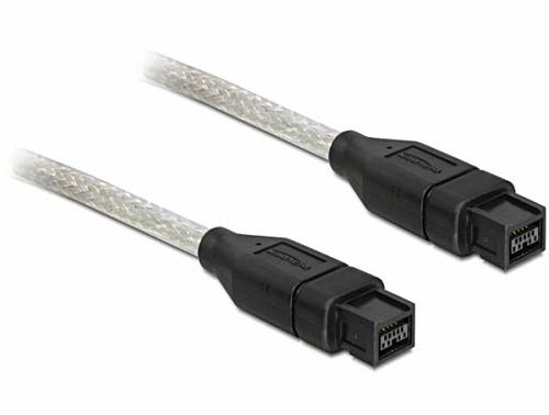 Delock FireWire Anschlusskabel [1x Firewire (800) Stecker 9pol. - 1x Firewire (800) Stecker 9pol.] 1m Grau