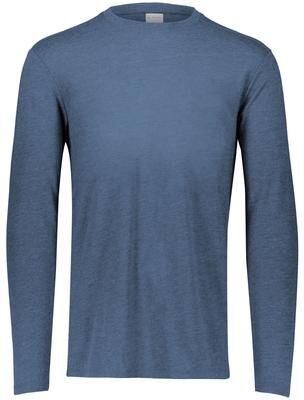 Augusta Sportswear 3075 Tri-Blend Long Sleeve Top in Storm Heather size 4XL   Triblend