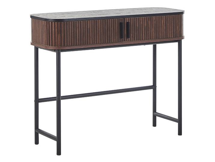 KONSOLENTISCH dunkler Holzfarbton/schwarz 100/35 cm Jose