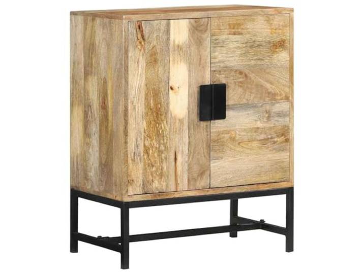IBUQDDV Massives Mangoholz Sideboard 60x35x75 cm mit Vintage-Design für Wohnzimmer Aufbewahrung, Robuste Holzmaserung und Mehrere Fächer für Dekoartikel und Haushaltsgegenstände,