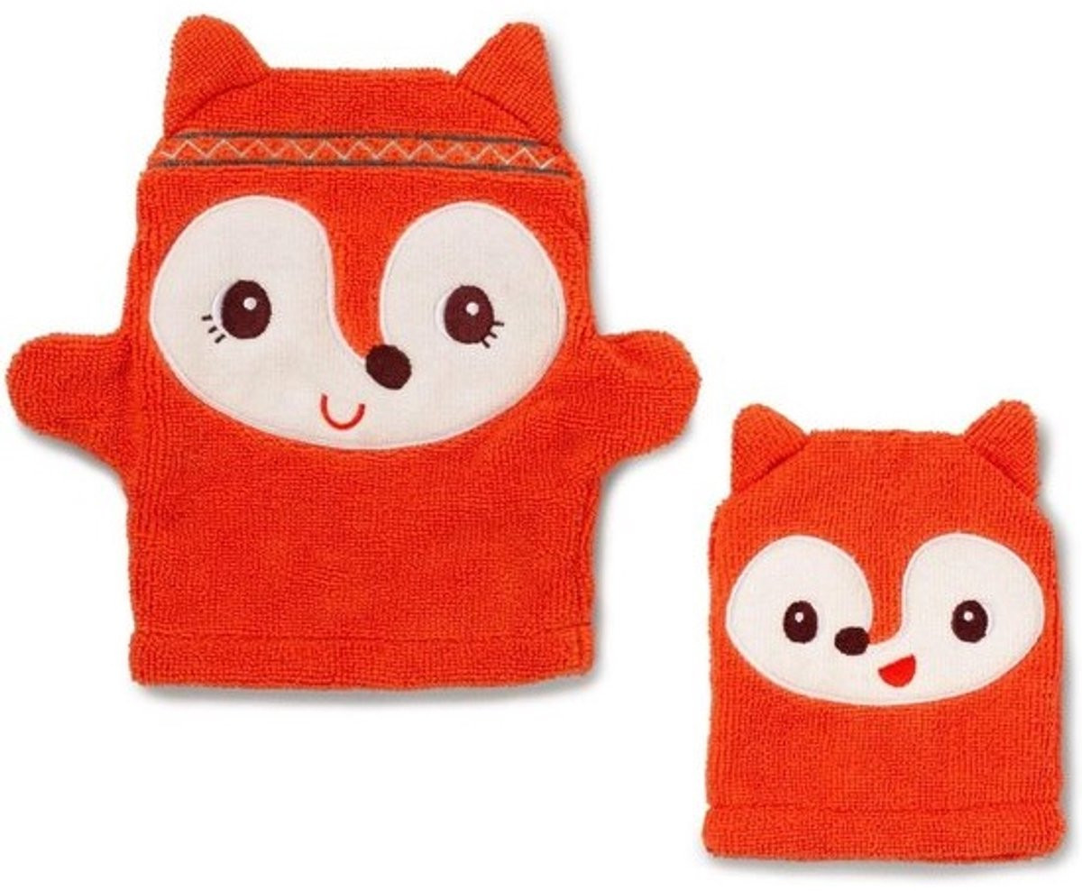 ECO Batman handpop washandjes - rood, one size