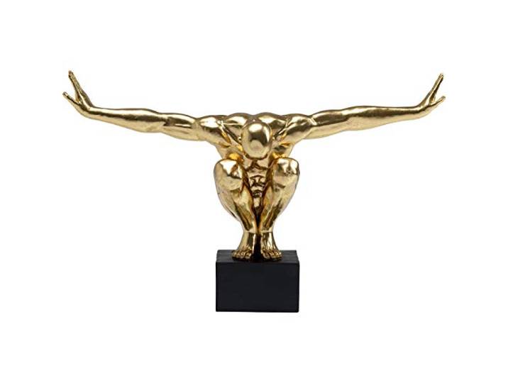 Kare Deko Objekt Athlete XL Gold Zimmerdekoration, Accessoire für Wohnzimmer, Schlafzimmer, Regale, Sideboards, 64x100x31 cm (H/B/T)