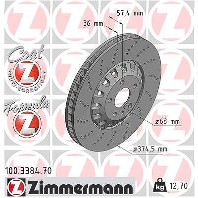 Zimmermann Bremsscheibe [Hersteller-Nr. 100.3384.70] für Audi