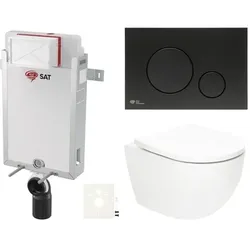 SAT Fusion Wand-WC Set für Einmauerung SIKOSZTORFU68