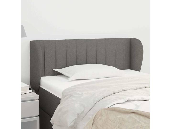vidaXL Kopfteil mit Ohren Dunkelgrau 83x23x78/88 cm Stoff