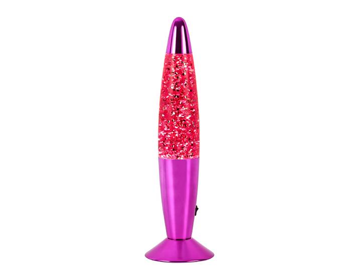 Glitter-Lampe COMEBACK Ø 10cm Pink/Pink Klarglas, Aluminium Nicht austauschbare LEDs