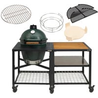 Large Frame Paket , Holzkohlegrill grün, Ø 46cm
