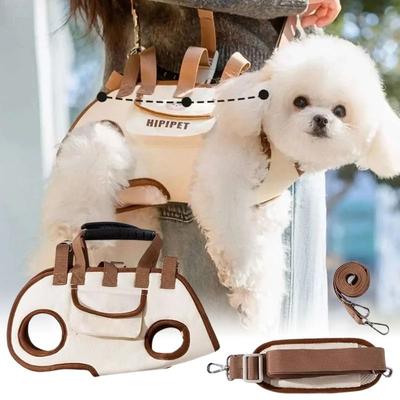 Uplifted Finds Hands Free Small Dog Carrier Sling Backpack With Leash Attachment l