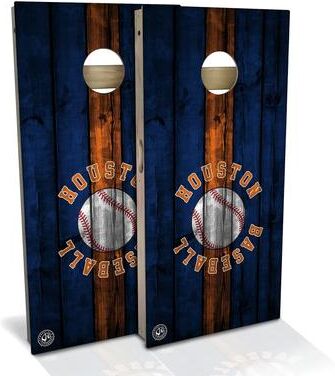 Skip's Garage Houston Baseball Outdoor Cornhole Board Set