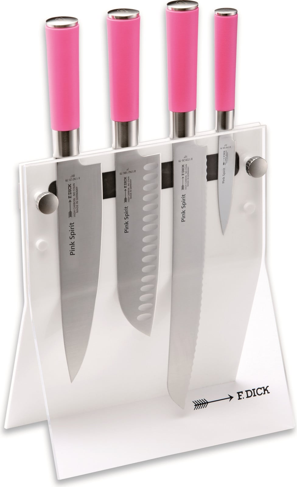 F. DICK Messenblok Pink Spirit wit met 4 messen