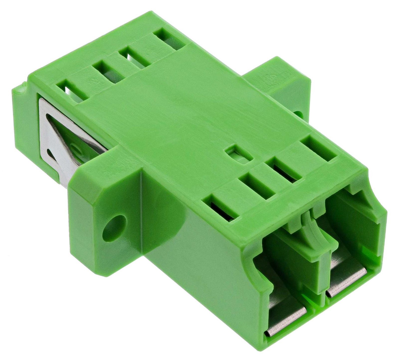 InLine duplex LC/LC single-mode vezeloptiekkoppeling met keramische huls, groen, voor inbouw