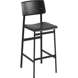Loft Barhocker 75 cm schwarz schwarze Beine