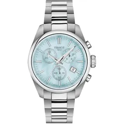 Tissot T1502171113100 Damen-Chronograph Armbanduhr PR 100 Hellblau 36 mm