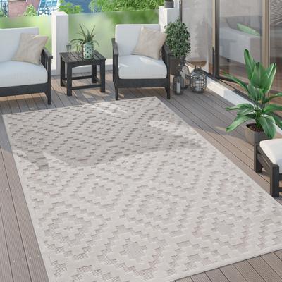 Paco Home Indoor & Outdoor Rug With Moroccan Trellis High-Low Pattern