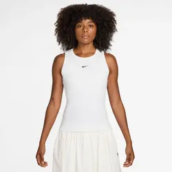 NIKE Sportswear Rib Tight Tanktop Damen 100 - white/black XL