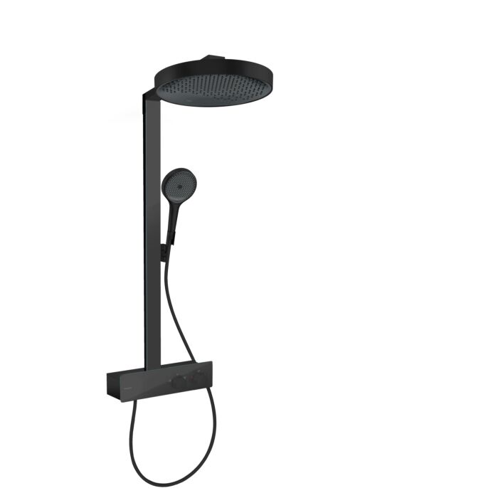Hansgrohe Rainfinity Brause-Set 26853670 mit Thermostat, Brausekopfgröße 360mm, mattschwarz
