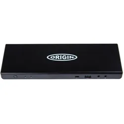 Origin Storage 4K Travel Dock USB C (USB-C), Dockingstation + USB Hub, Schwarz