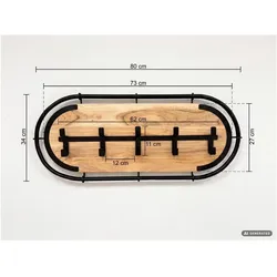 Wohnling, Kleiderhaken + Wandgarderobe, Akazie
