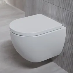 Steinberg Serie 710 TideFlow Plus Wand-WC, inklusive WC-Sitz mit Absenkautomatik, weiß glänzend, 7101802W