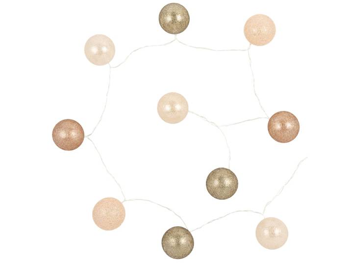 Leuchtende Girlande, beige und braun, 10 LEDs, L160cm