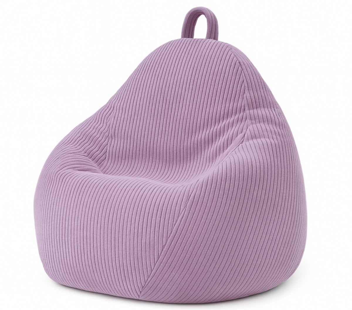 Bananair Peervorm Zitzak van Ribfluweel met Afneembare Hoes - Violet - 80 x 70 cm