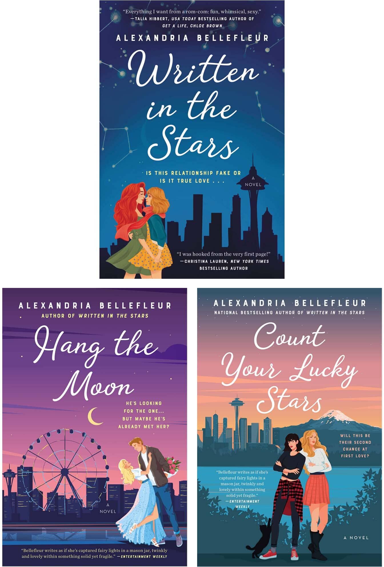 Avon Written in the Stars 3 Books Collection Set By Alexandria Bellefleur (Written in the Stars, Hang the Moon & Count Your Lucky Stars)