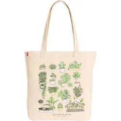 Shopper LEVI'S "EVERYDAY GRAPHIC TOTE", Damen, beige (house plants grün grün), Canvas, Baumwolle, Taschen Shopper, Beuteltasche - ideal für Einkäufe, Shopping & Alltag