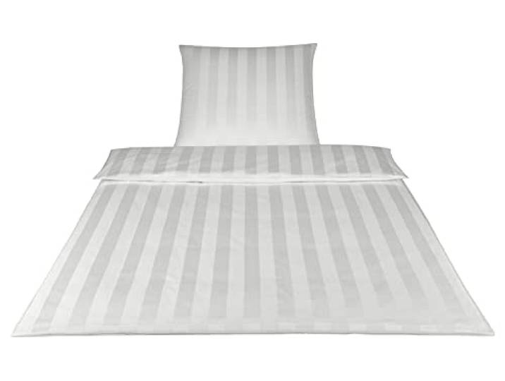 elegante Jacquard Bettwäsche Noblesse weiß