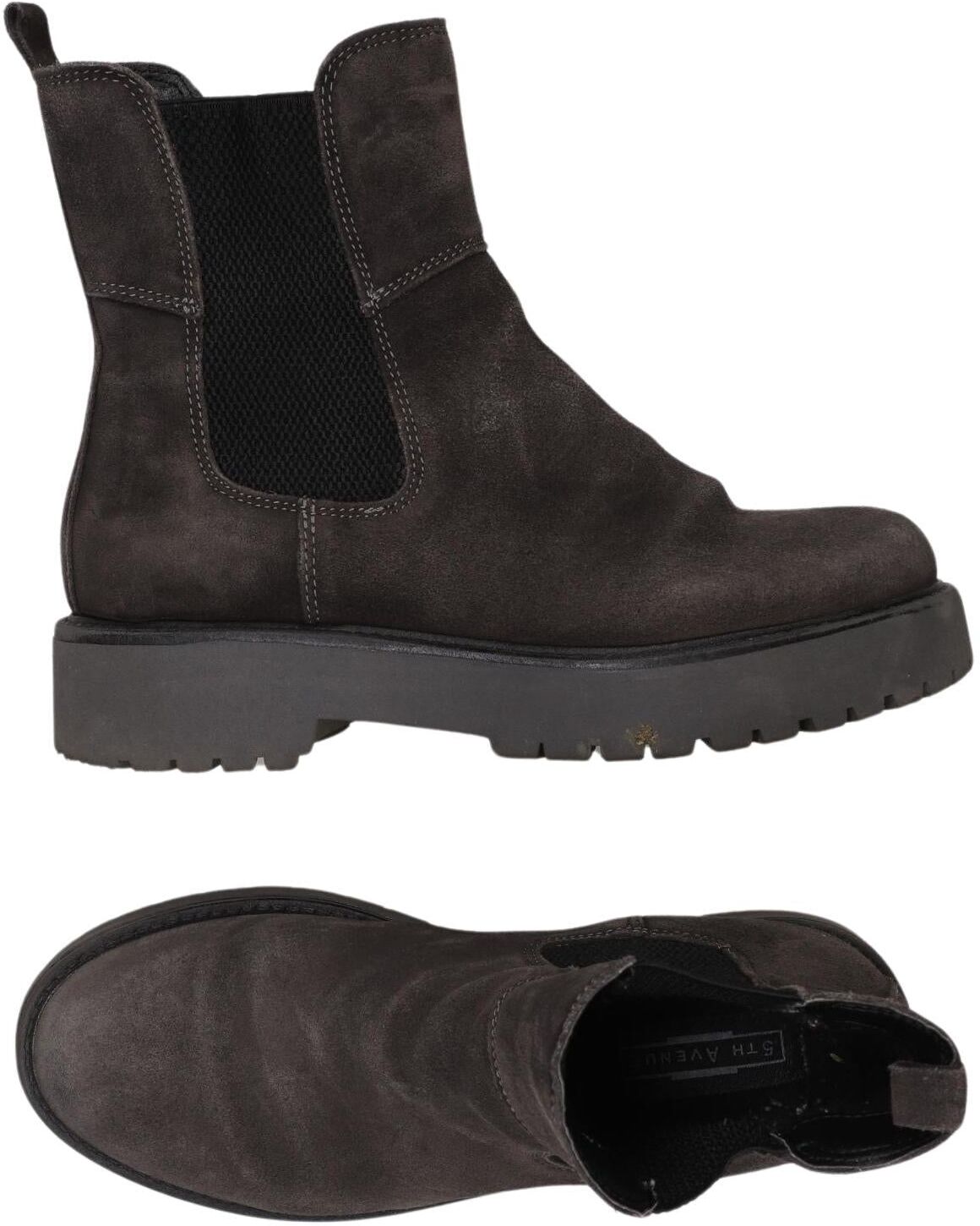 5th Avenue Damen Stiefelette, Grau, Gr. EU 36, Leder - Second Hand