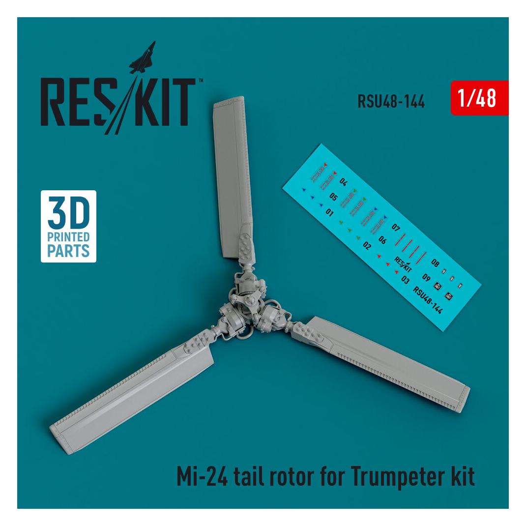 ResKit Mi-24 tail rotor for Trumpeter kit (3D Printed) (RSU48-0144)