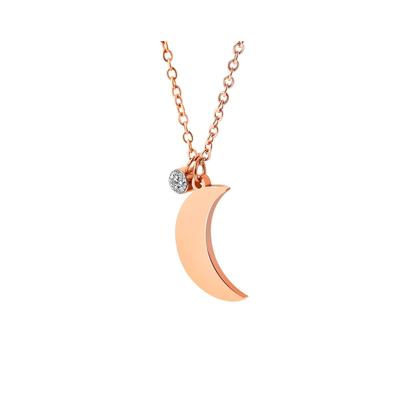 Kette ohne Anhänger ADELIA´S "Halskette mit Anhänger – Mond aus Edelstahl", rosa (gold), Halsketten, Damen, 45cm, Edelstahl, Eine schöne Geschenkidee für jeden Anlass