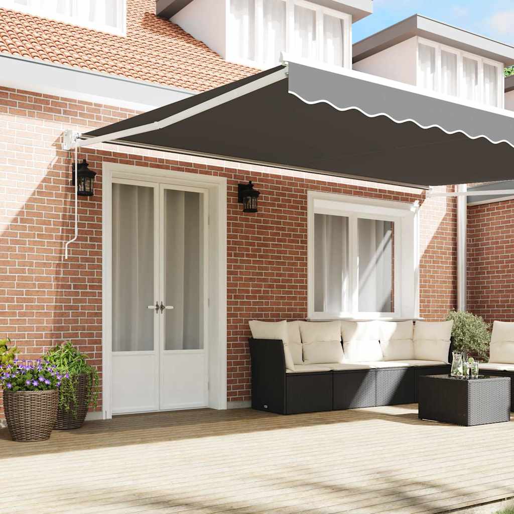 vidaXL Electric Awning Frame 4 x 3 m Blanc Aluminium thermolaqué
