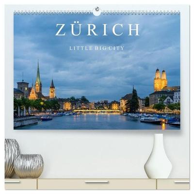 ZÜRICH - Little Big City (hochwertiger Premium Wandkalender 2027 DIN A2 quer), Kunstdruck in Hochglanz
