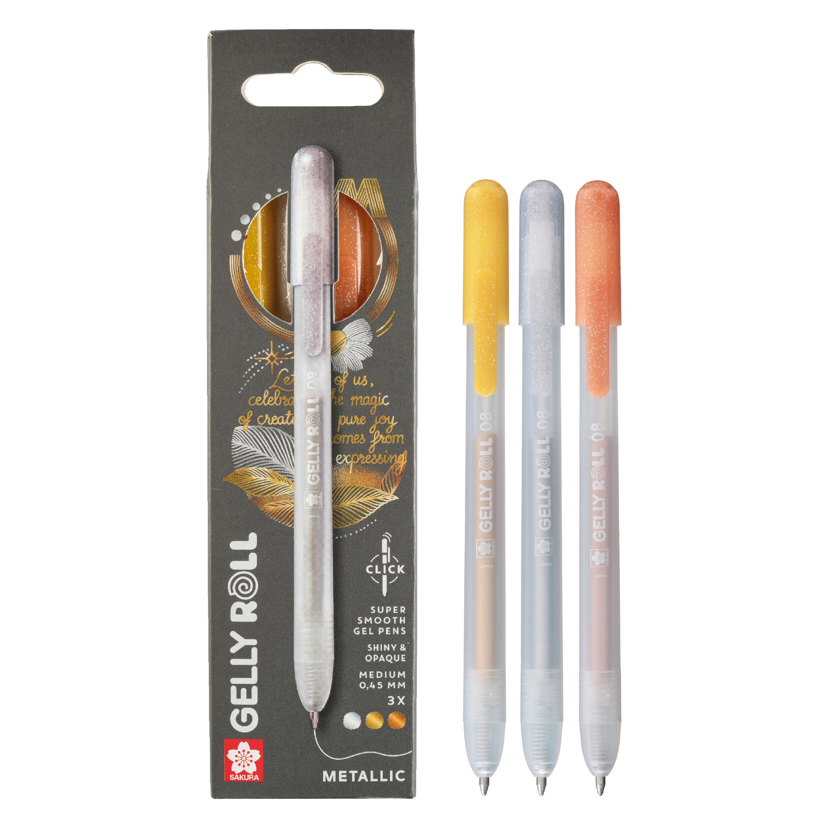 Sakura Roller Gelly Clicker (3x) (PXGBRAMET3B)