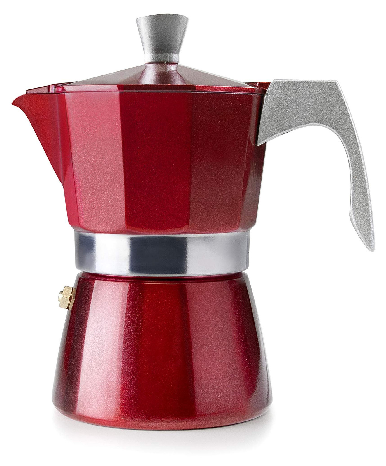 Ibili 623212 Handmatige koffiezetapparaat, Rood, 0,6 liter, 12 kopjes