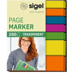 Sigel Haftmarker »Transparent« HN616 50 x 6 mm + 50 x 12 mm transparent, 5x0.6 cm