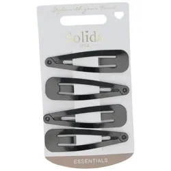 Haarclip schwarz shiny 4 Stück