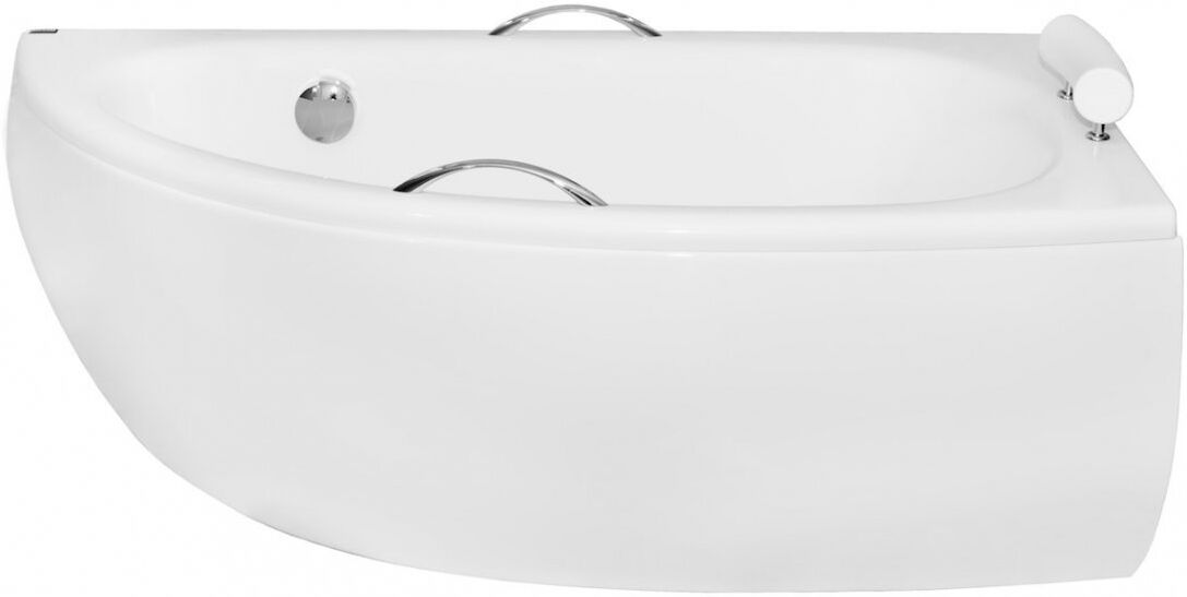 Besco Milena Premium 150x70cm Wanna asymetryczna Prawa+zagłówek+2szt uchwytów